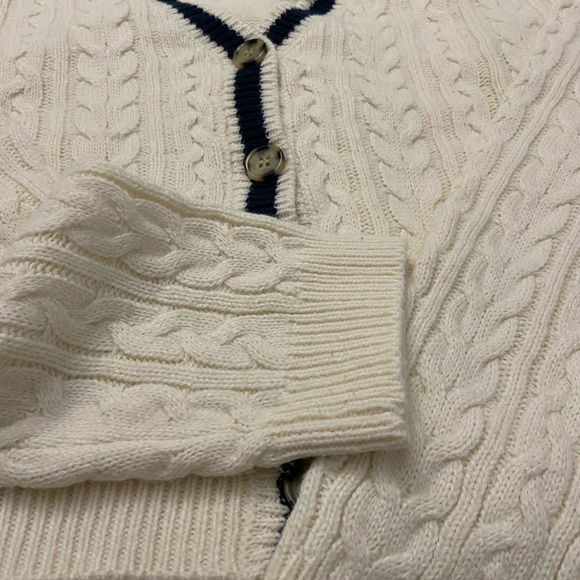 No Boundaries slight crop knit button sweater - Picture 3 of 4